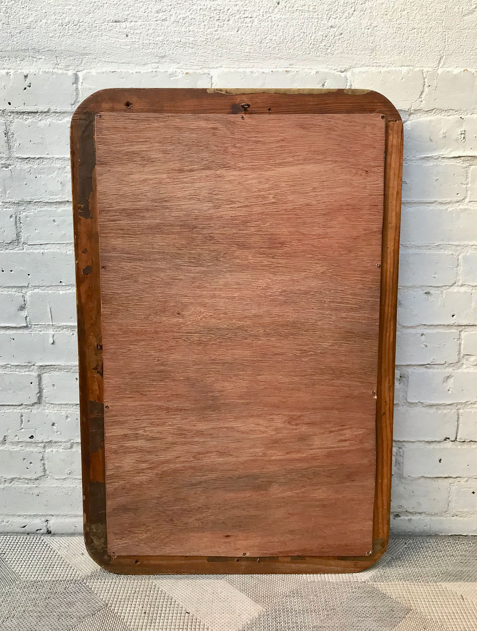 Miniature : Vintage Wall Mirror Black Frame Wooden #854