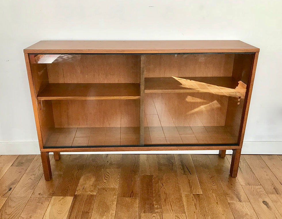 Miniature : Vintage Retro Bookshelf Cabinet Sideboard Glass #861