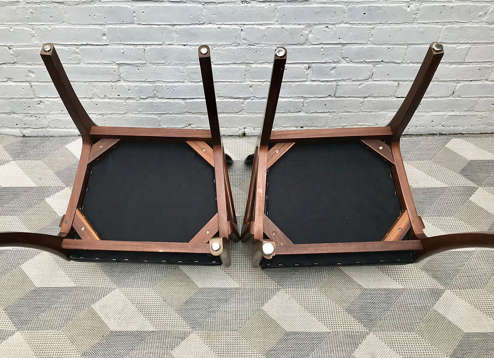 Thumbnail: Mid Century Teak Carver Chairs - Pair #524