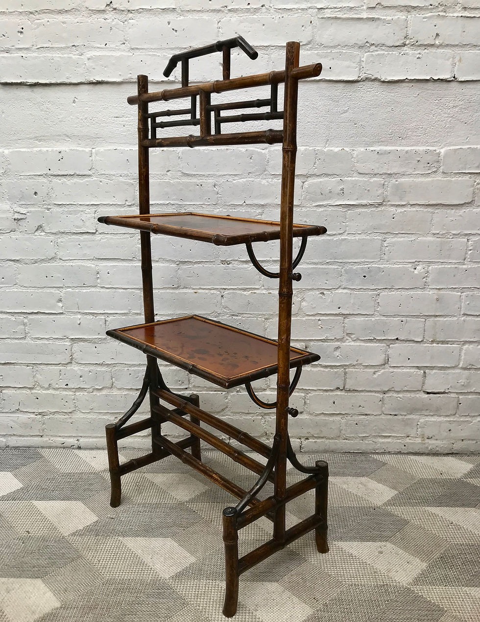 Thumbnail: Victorian Bamboo Fire Screen Chinoiserie #863