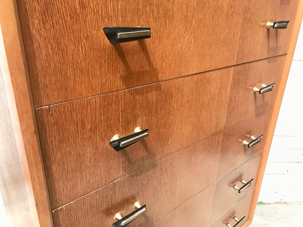 Miniatura: Vintage Retro Tallboy Drawers Bedroom #732