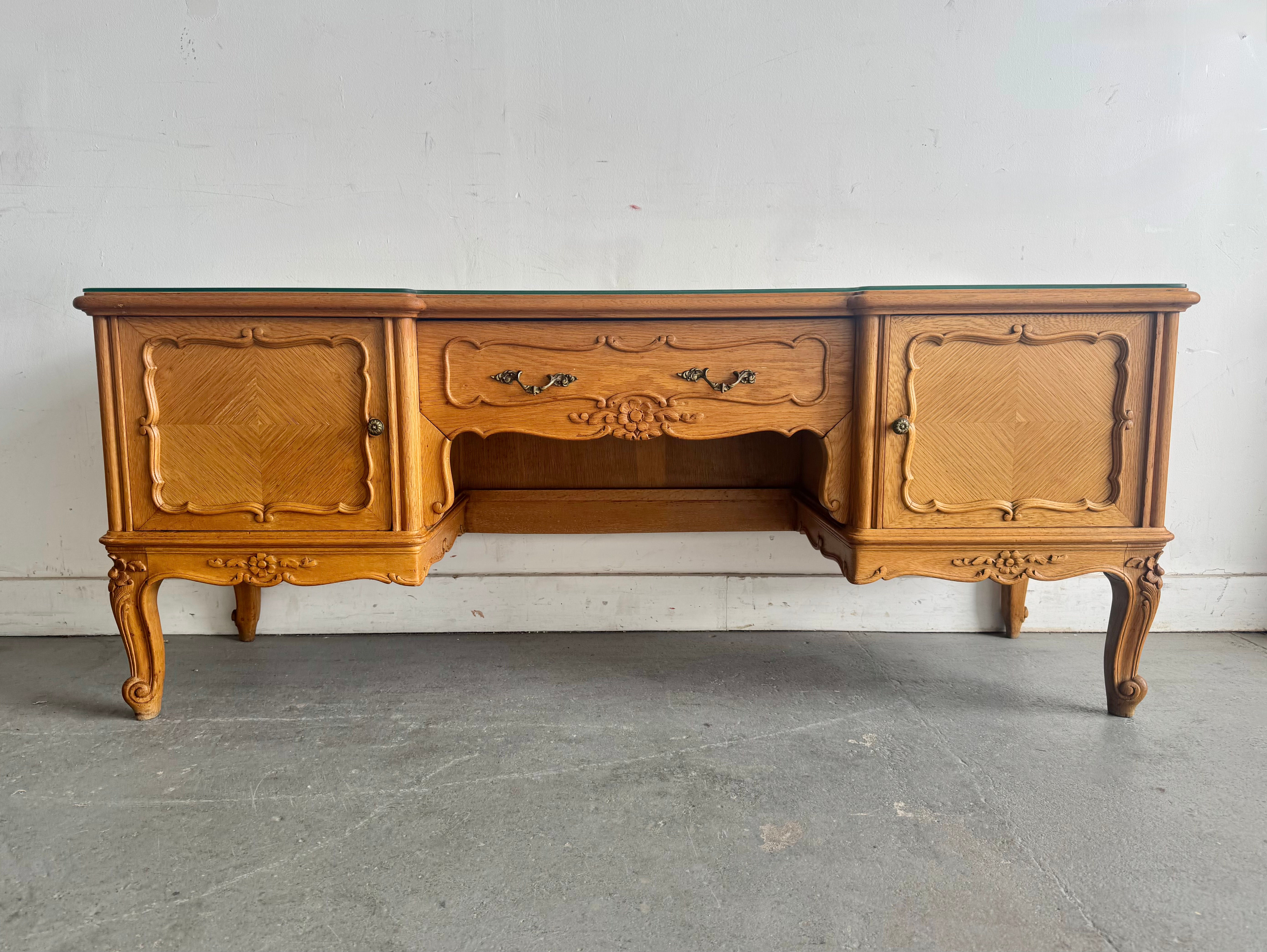 Vintage French Style Oak Sideboard TV Unit front