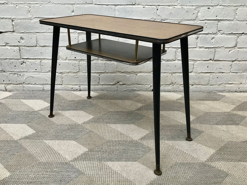 Miniatura: Small Side Coffee Table with Shelf Vintage #739