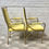 Miniature : Pair of Vintage Carver Chairs Metal Yellow #669