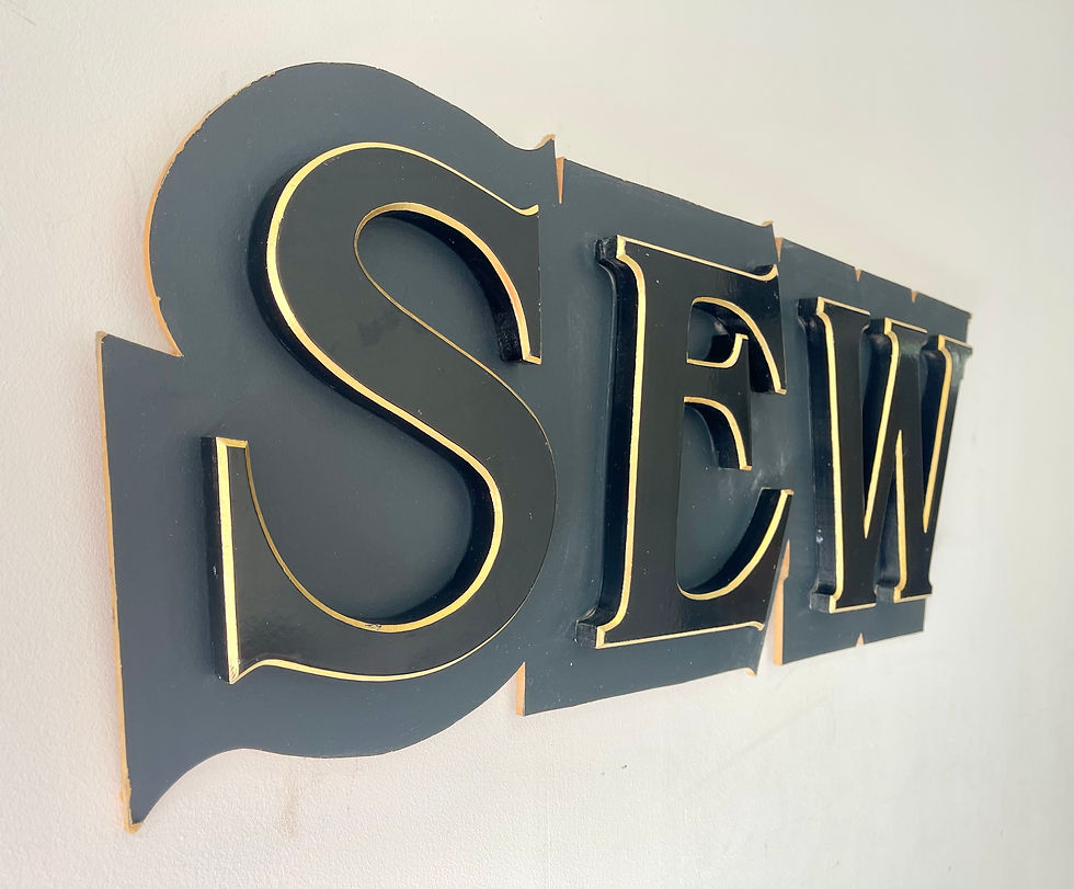 Miniature : Vintage Style Sew Sign Letters left