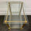 Miniature : Vintage Side Table Glass Brass Italian #995