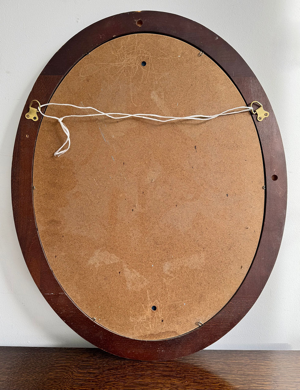 Miniatura: Vintage Oval Mirror Wooden Frame