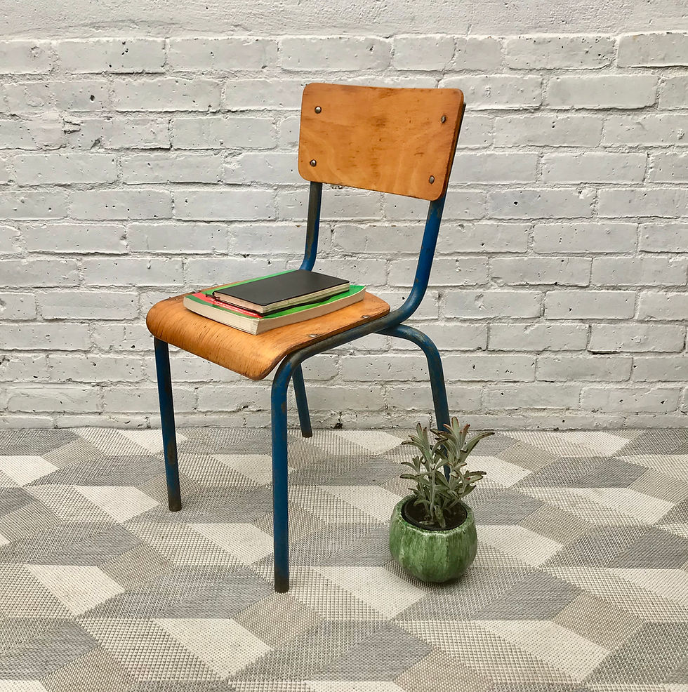 Miniatura: Vintage Retro Desk Chair Wood Metal #550