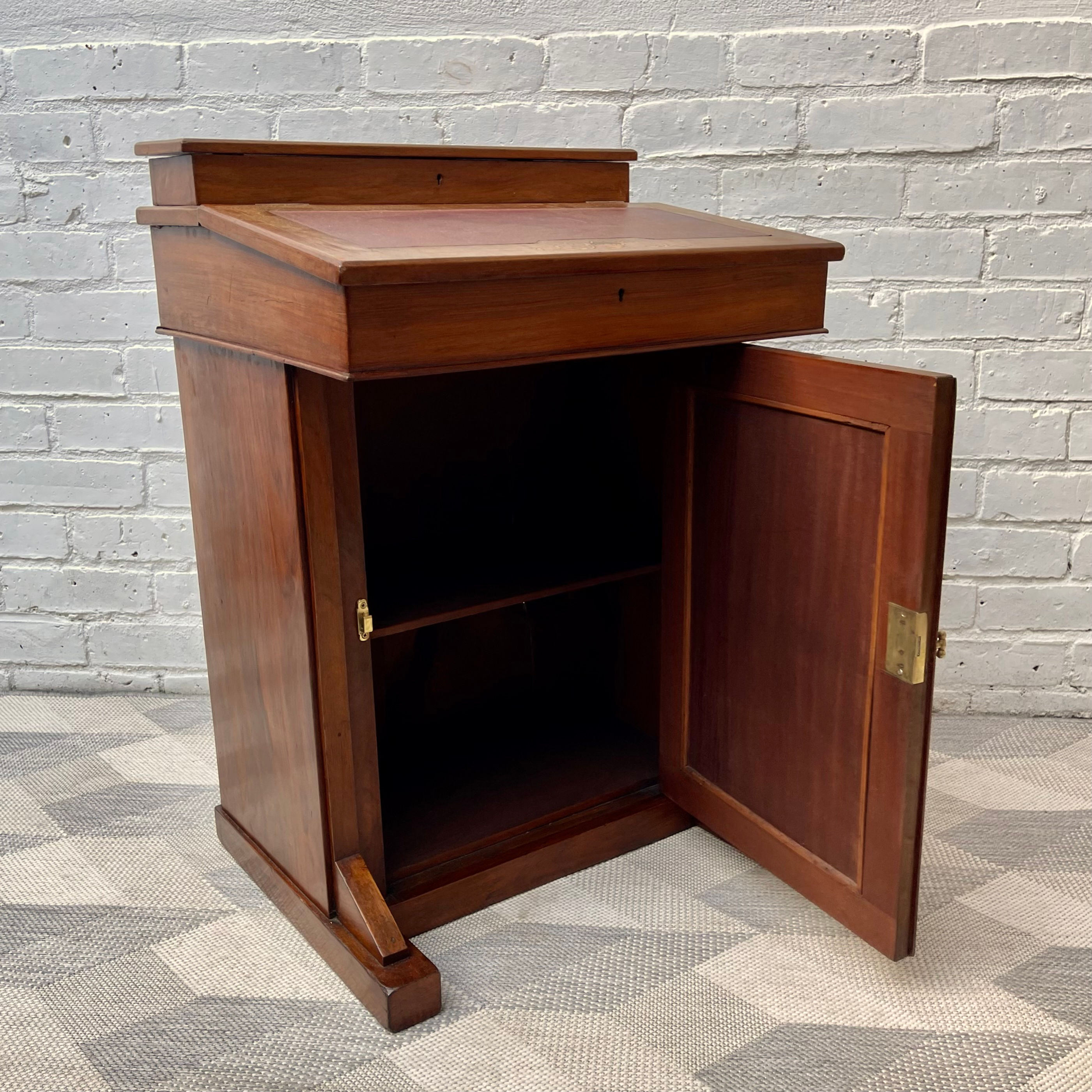 Victorian Childs Mahogany Davenport Desk with Storage