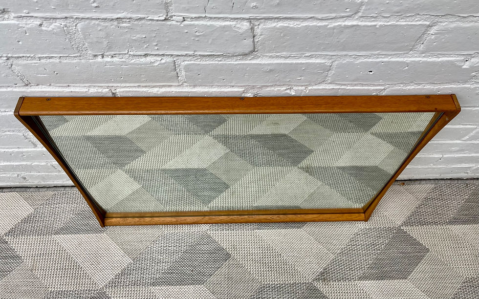 Miniature : Vintage Rectangular Teak Wall Mirror