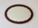Antique Oval Mahogany Wall Mirror front