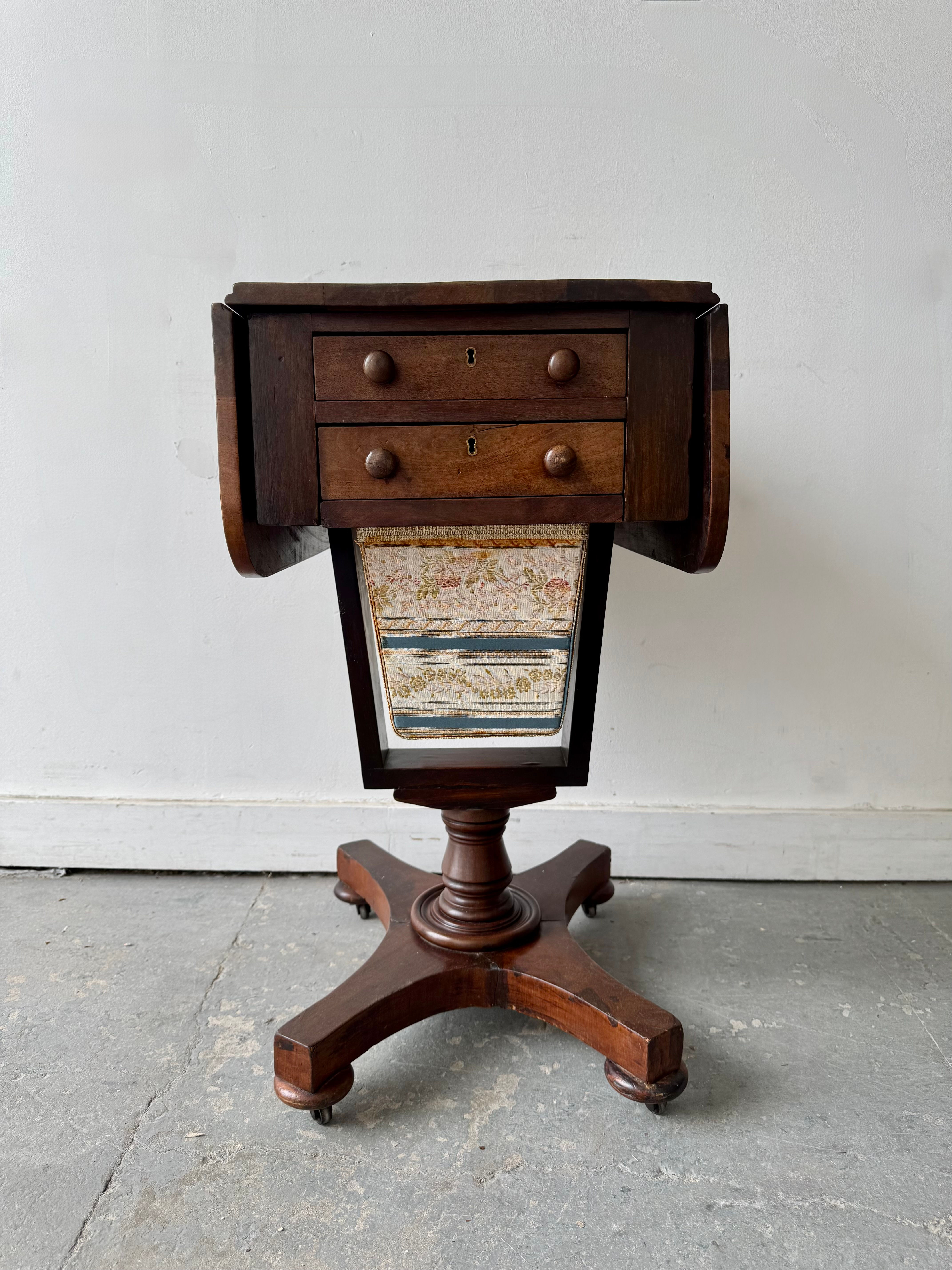 Vintage Mahogany Sewing Table