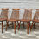 Miniature : Set of 4 Vintage Dining Chairs Wooden #825
