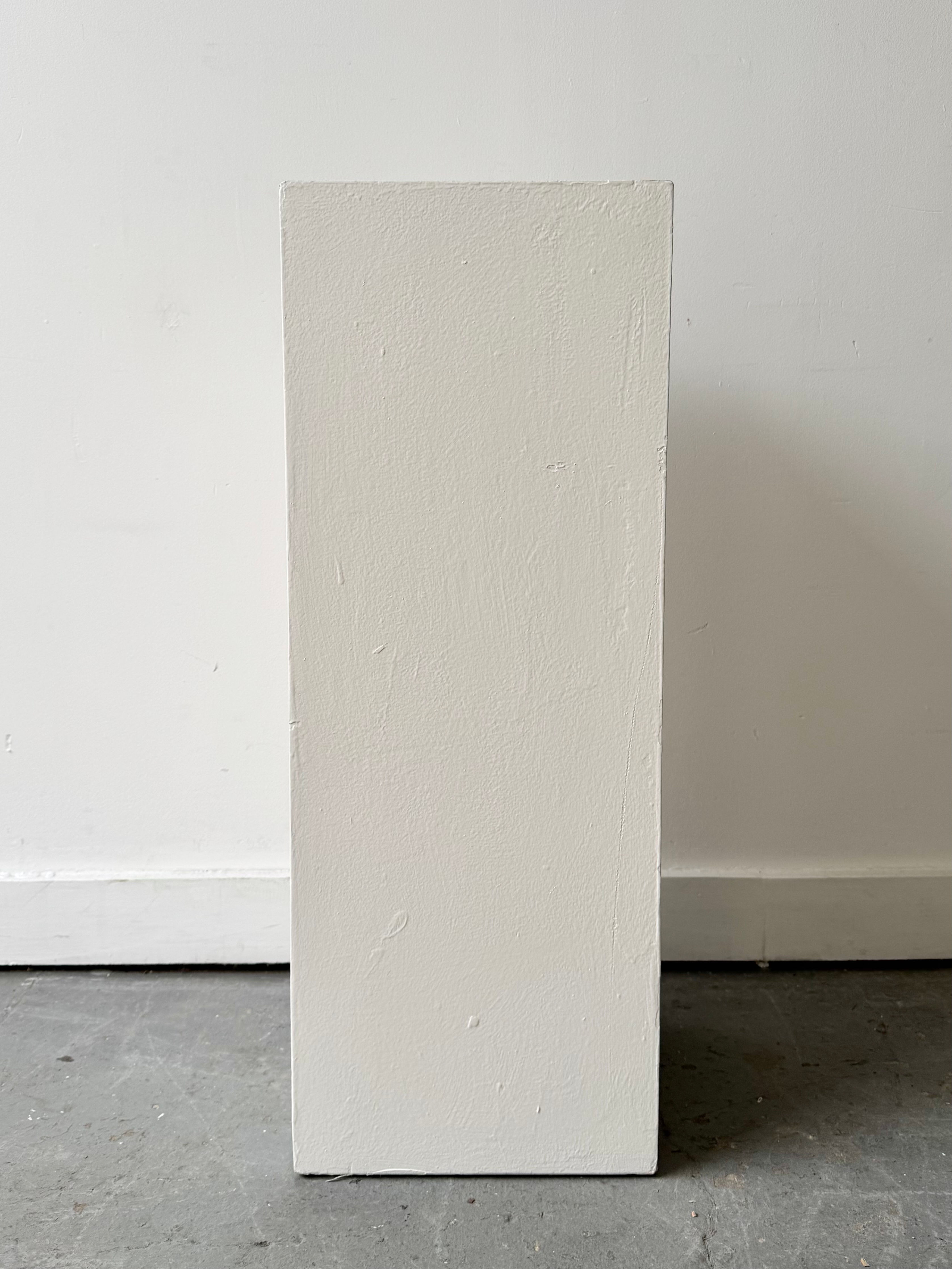 Tall Thin MDF Wooden Plinth Painted White