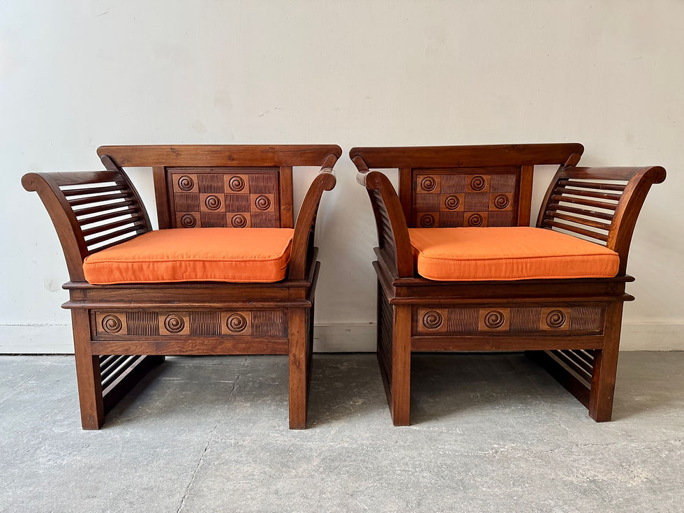 Miniatura: Sheesham Wood Armchair with Cushion pair