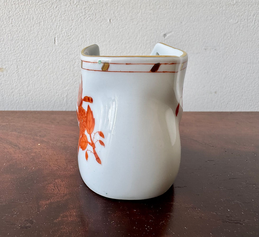 Thumbnail: Porcelain Childs Baby Shoe Orange by Herend