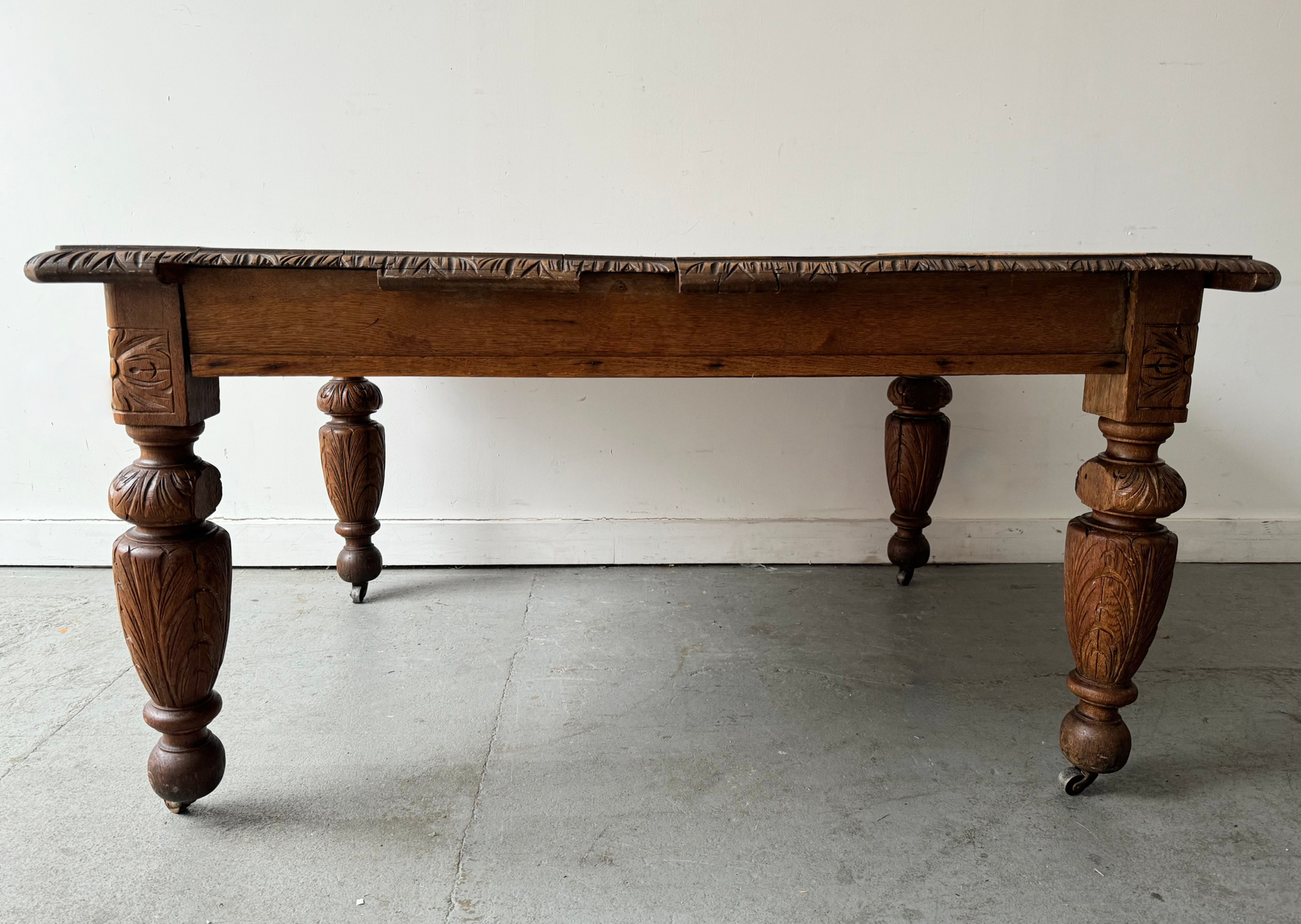 Large Antique Oak Dining Table