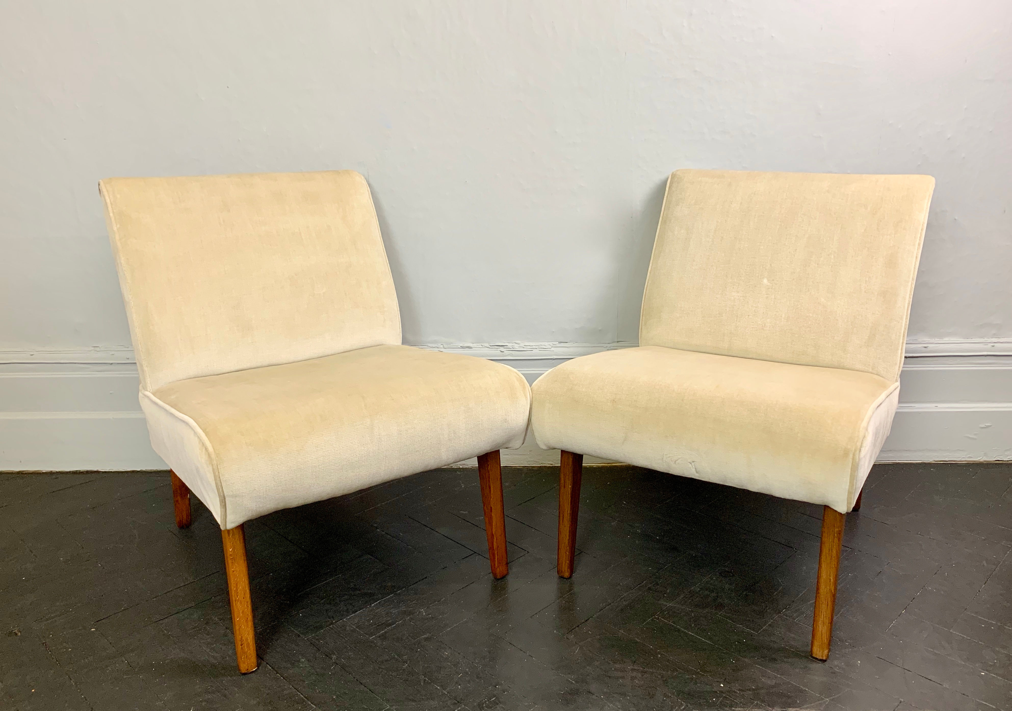 Vintage Pair of Side Chairs Cintique White #955