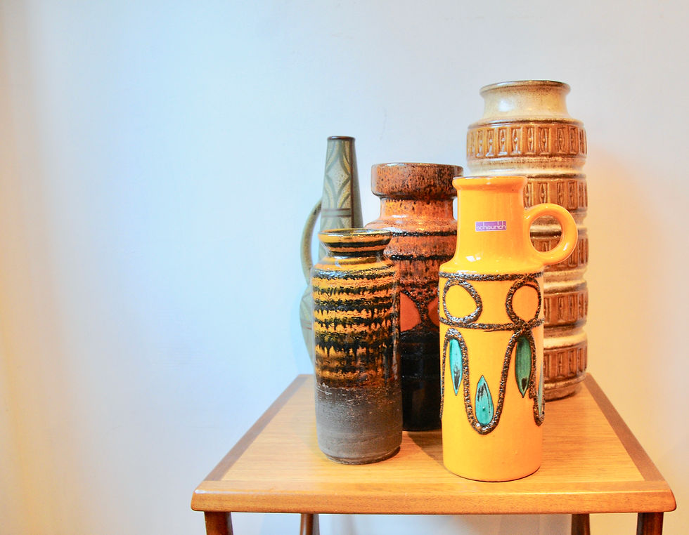 Miniatura: YELLOW WEST GERMAN VASE SCHEURICH 401-28