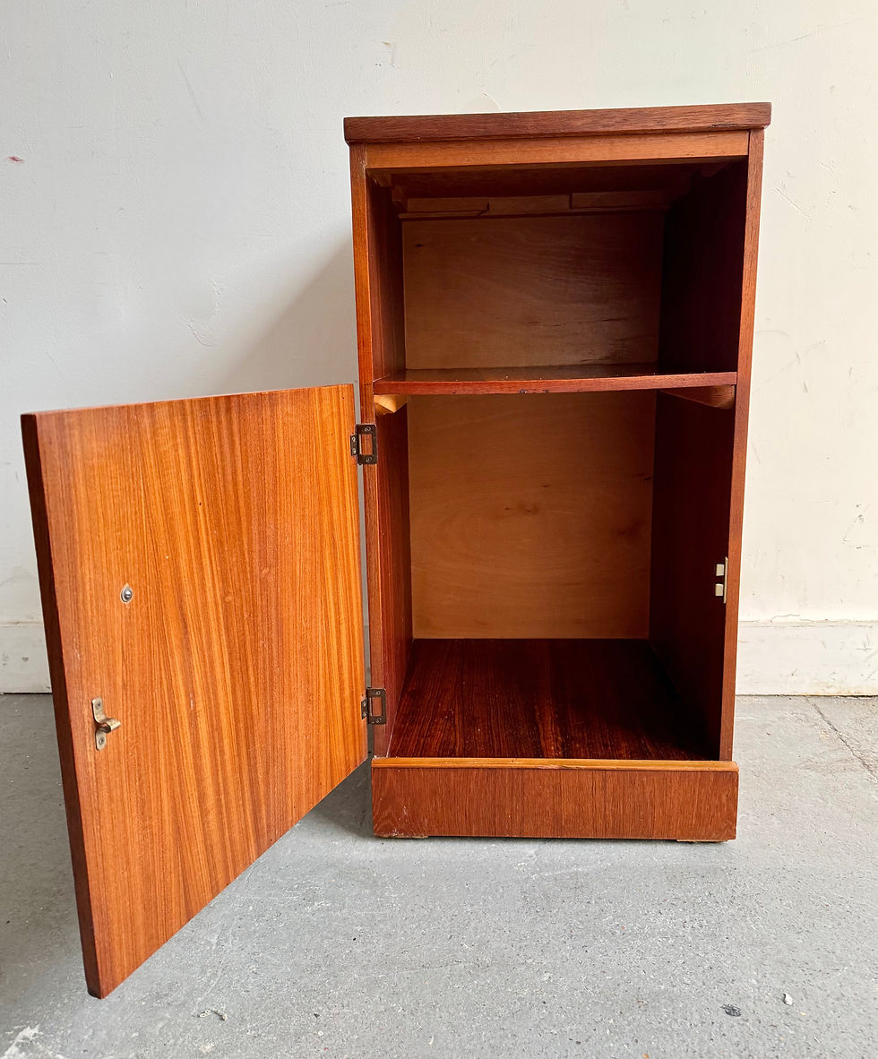 Miniature : Vintage Bedside Table with Cabinet