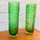 Miniature : Pair of Vintage Green Bark Glass Vases side