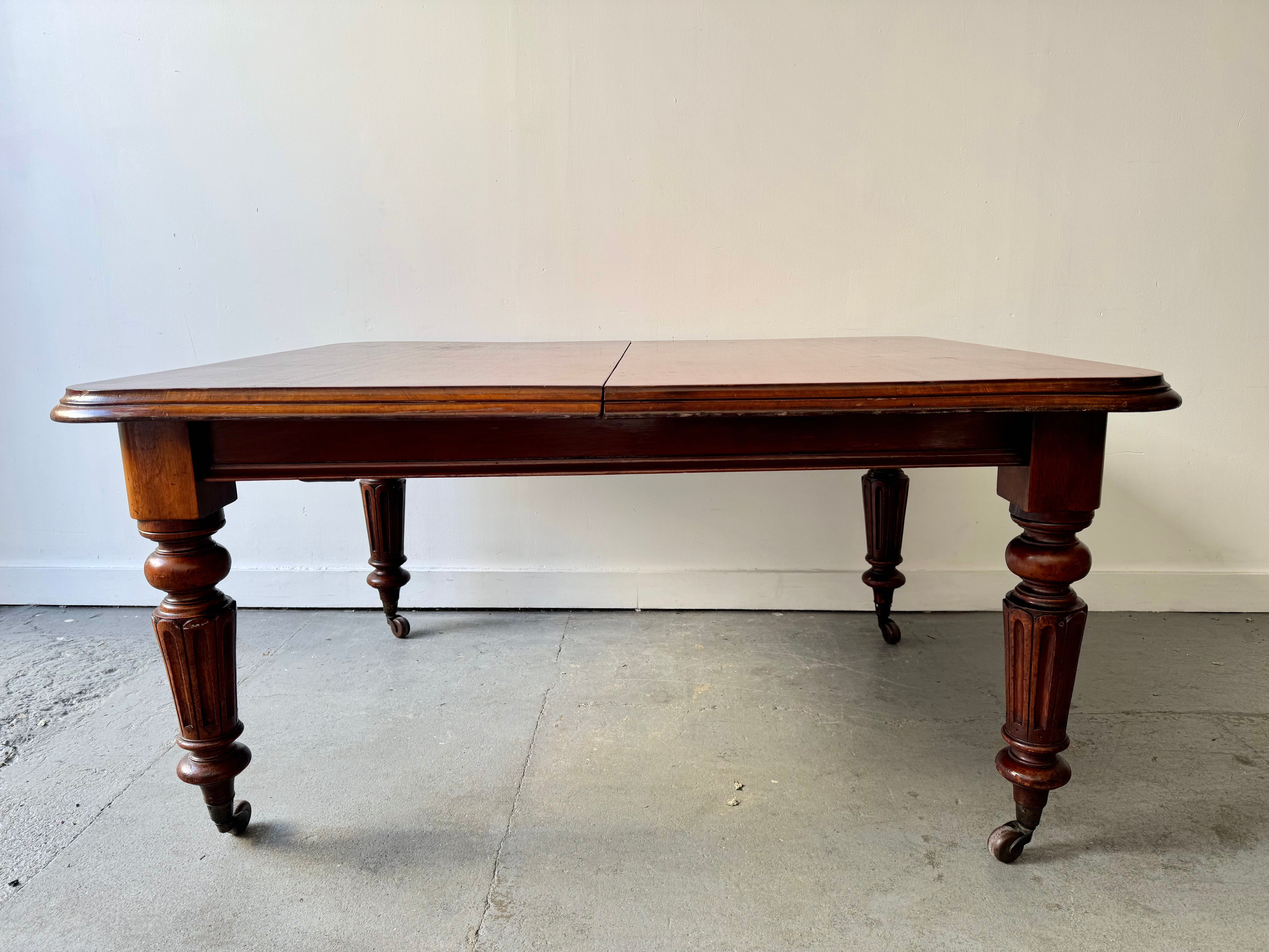 Large Antique Mahogany Dining Table