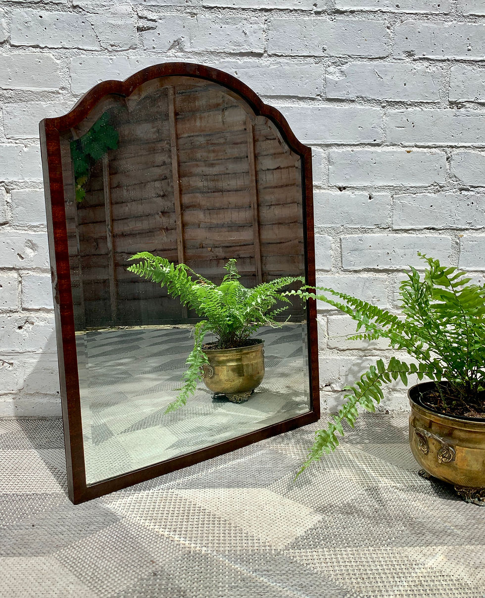 Miniatura: Vintage Wall Mirror Wood Frame #D146