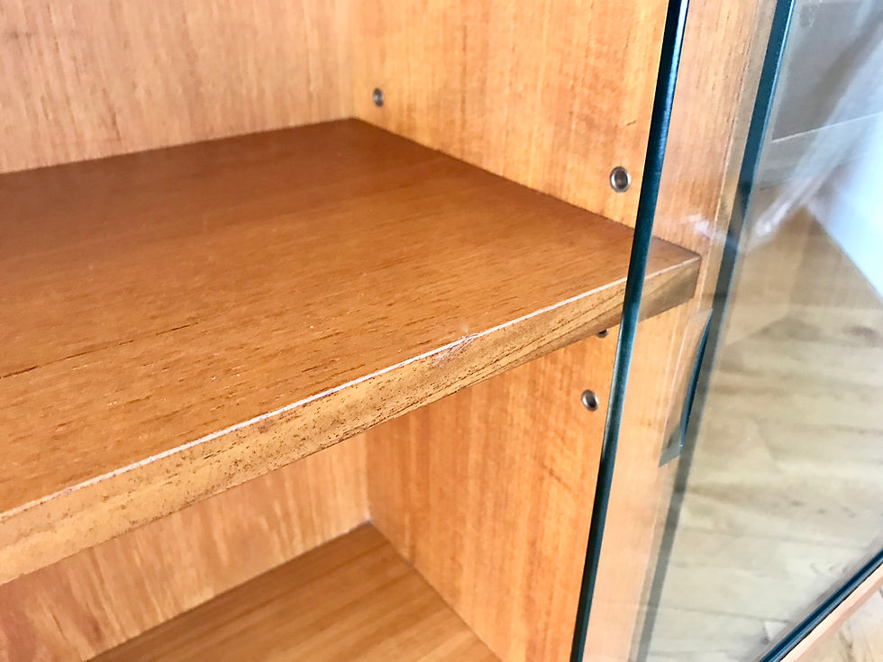 Miniature : Vintage Retro Bookshelf Cabinet Sideboard Glass #861