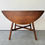 Miniature : Vintage oval Dining Table Drop Leaf folded view