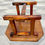 Miniatura: Vintage Small Wooden Asian Tea Table underside