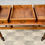 Miniature : Victorian Wooden Desk with Drawers and Leather Top inside