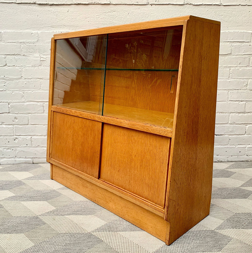 Miniature : Vintage G Plan Bookcase Glass Cabinet Teak #D509