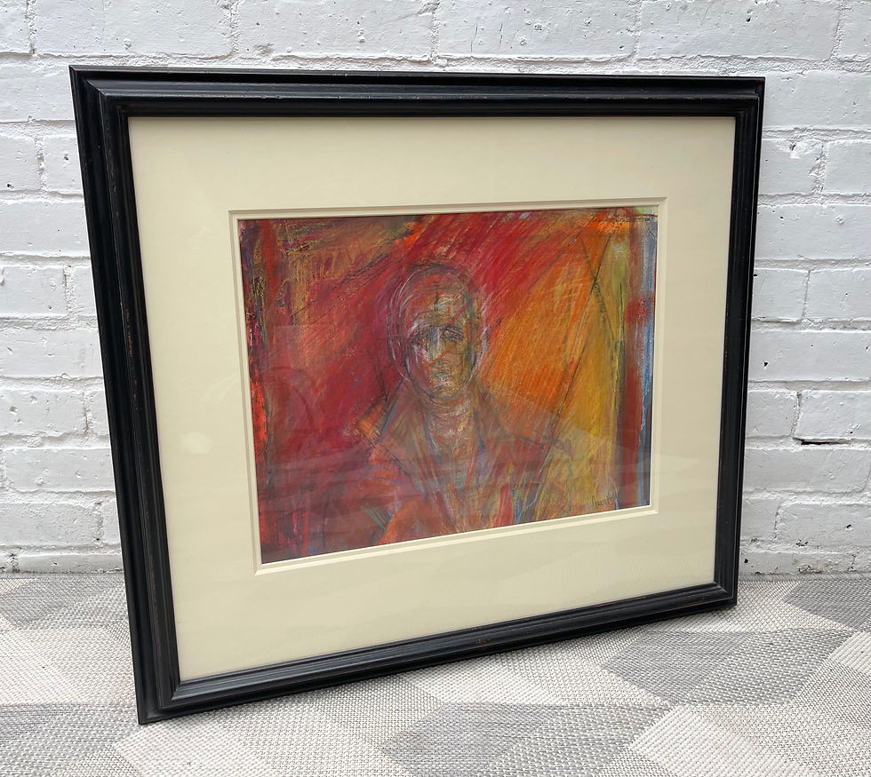 Miniature : Mixed Media Artwork with Black Frame by Annie Field