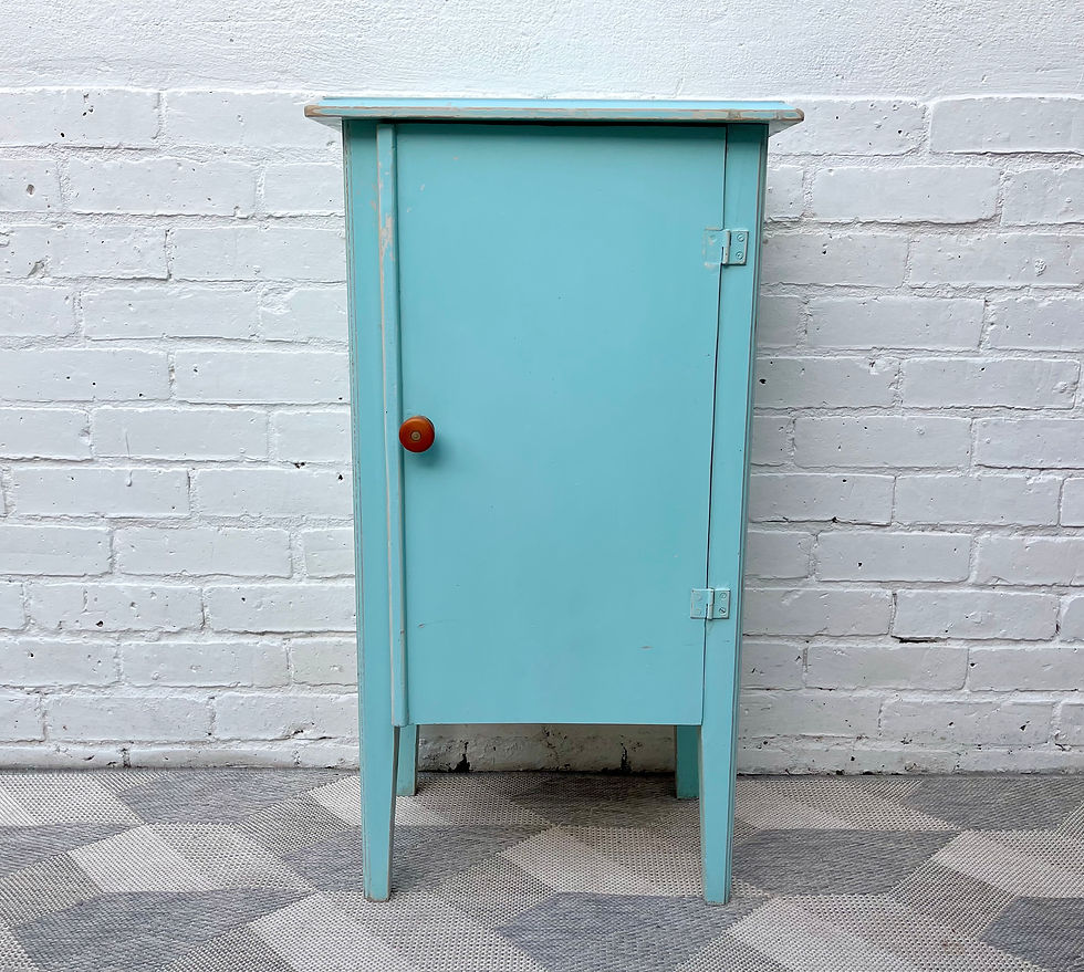 Small Vintage Painted Cabinet from France