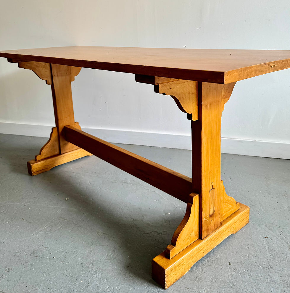Miniatura: Vintage Wooden Refectory Dining Table