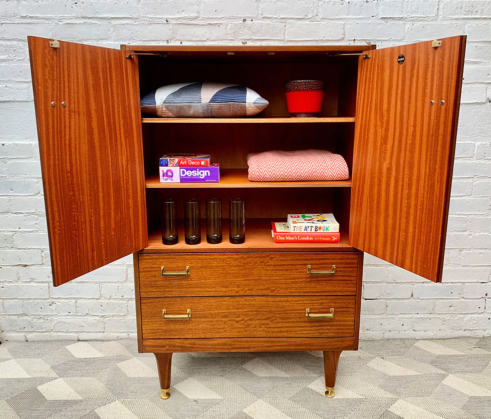 Thumbnail: Vintage G Plan Drawers Linen Cabinet Tallboy full