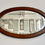 Miniature : Vintage Oval Bevelled Mirror Wood Frame