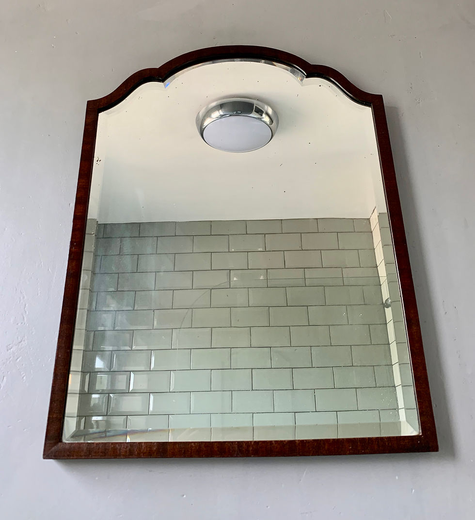 Miniatura: Vintage Wall Mirror Wood Frame #D146