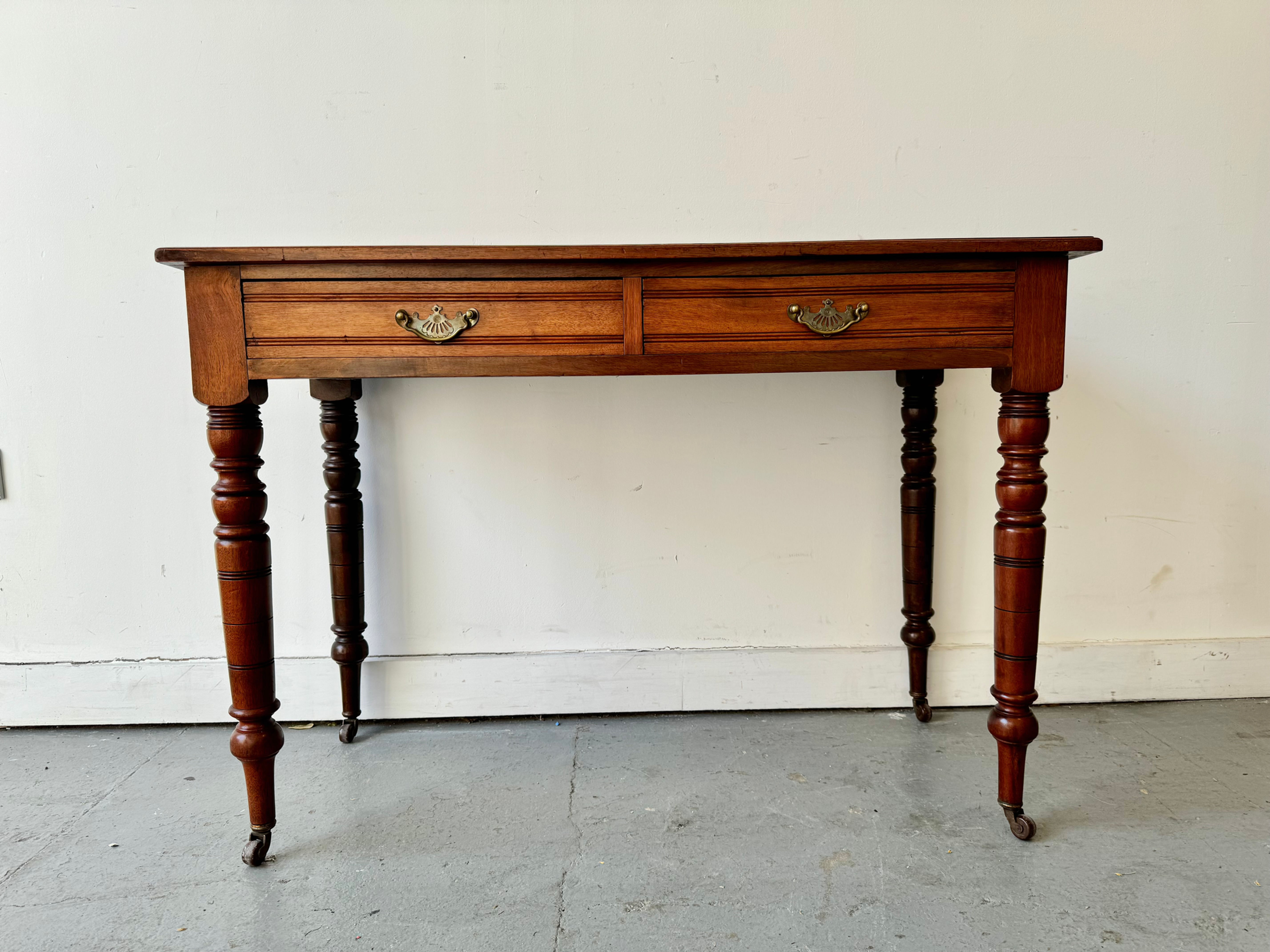 Victorian Mahogany Desk with Drawers