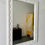 Miniature : Vintage Rectangular Wooden Mirror Painted White