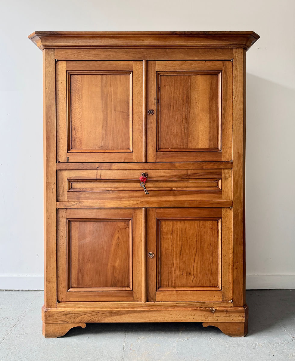 Large Antique Linen Cabinet  front
