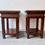 Thumbnail: Pair of Asian Side Tables with Wood Carvings