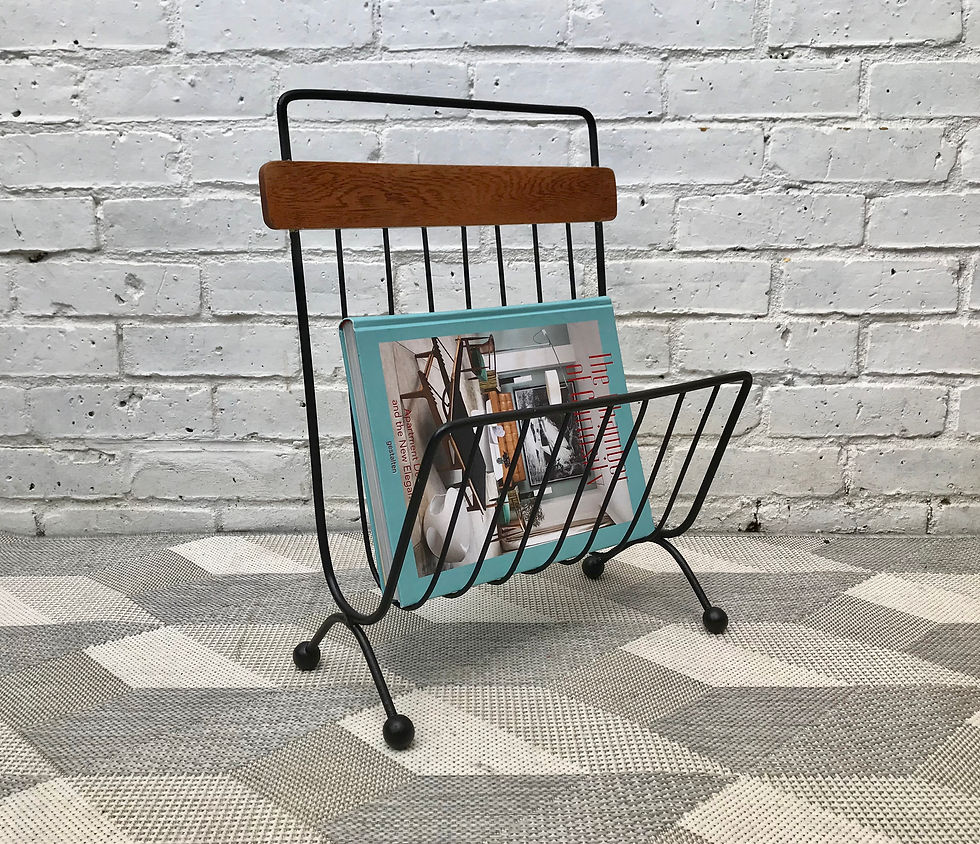 Miniature : Vintage Mid Century Magazine Rack