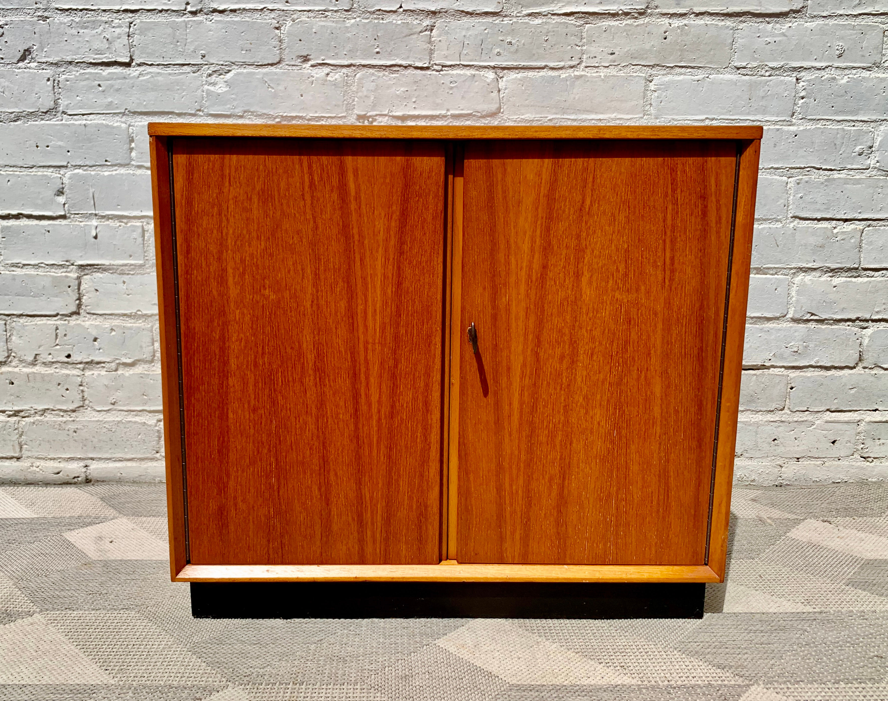 Vintage Teak Record Storage Cabinet #D441