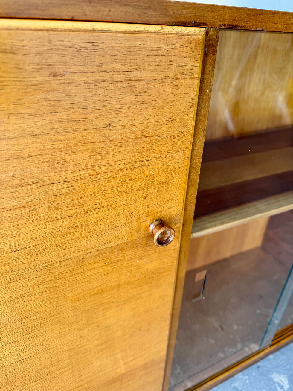 Miniature : Vintage Glass Bookcase Cabinet