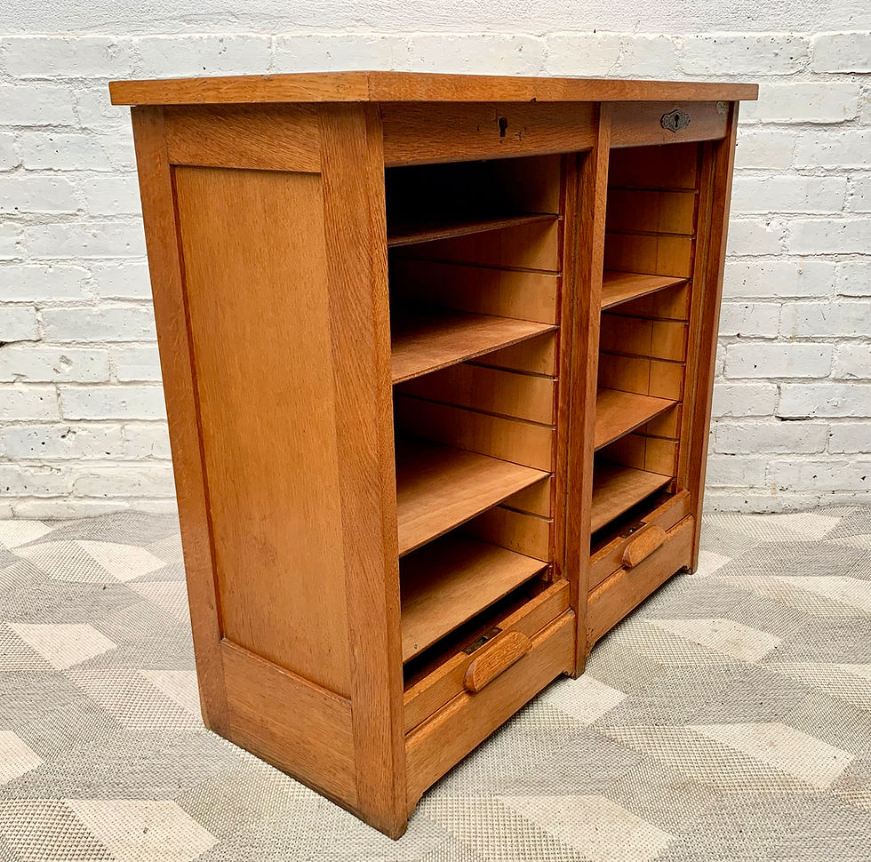 Miniatura: Vintage Filing Cabinet Tambour Haberdashery