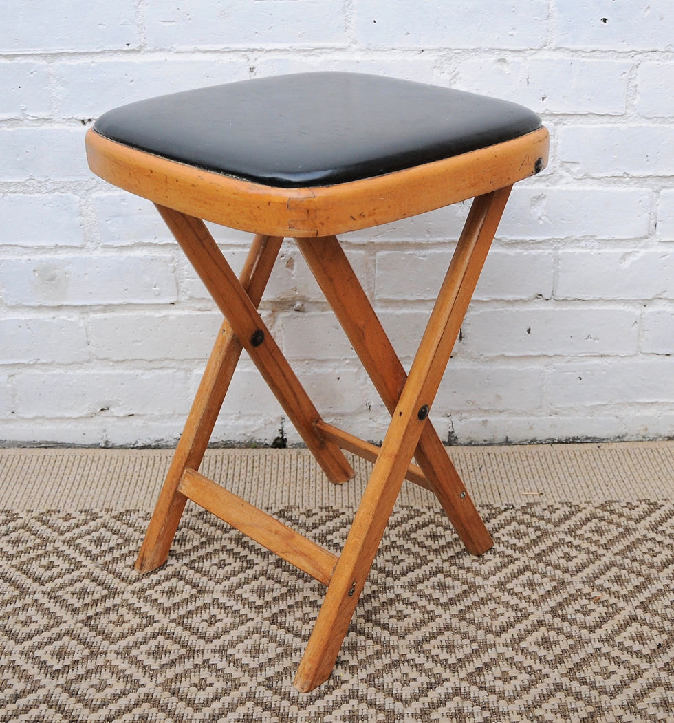 FOLDING BLACK STOOL 1960s