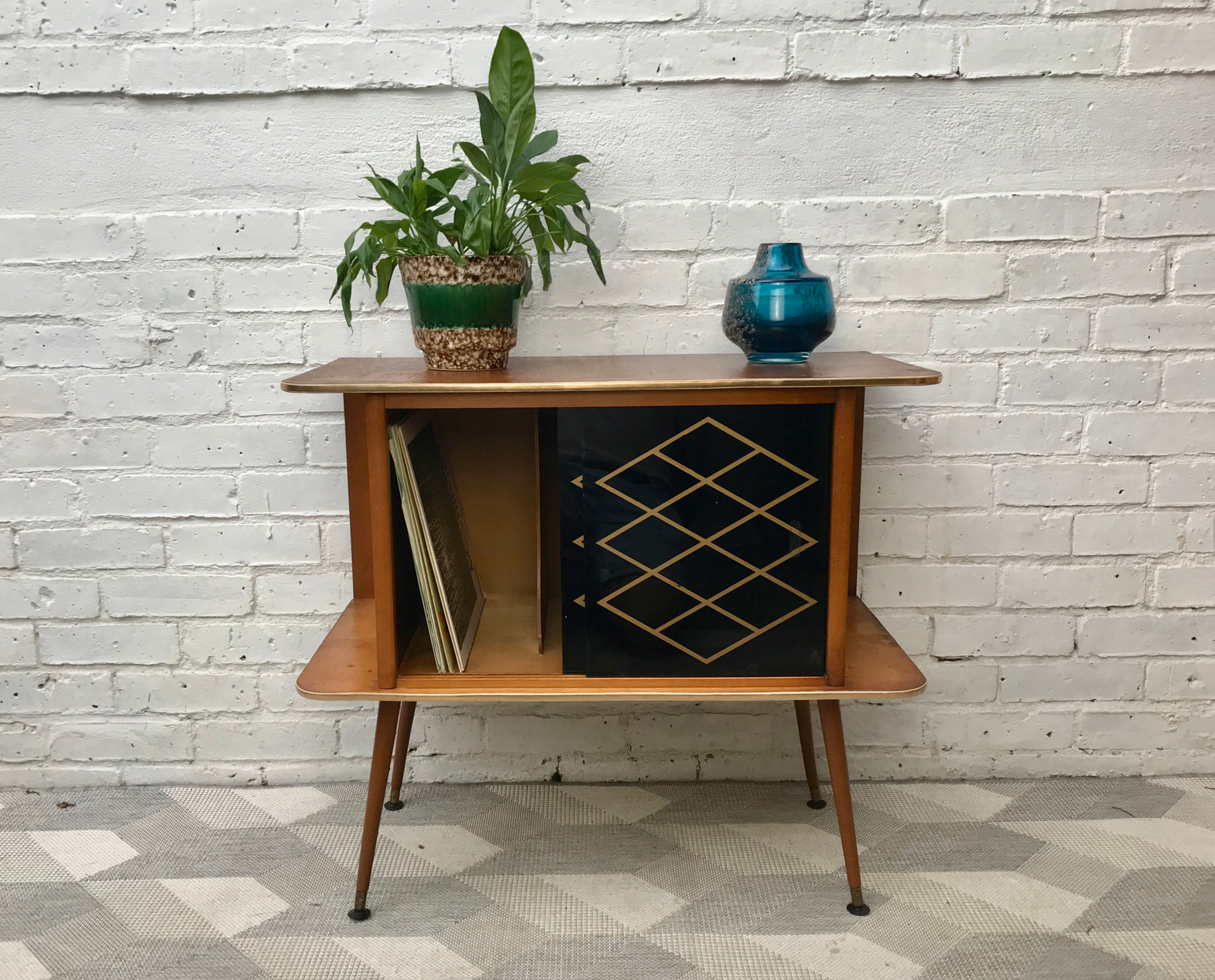 Vintage Retro Record Cabinet Sideboard Small #734