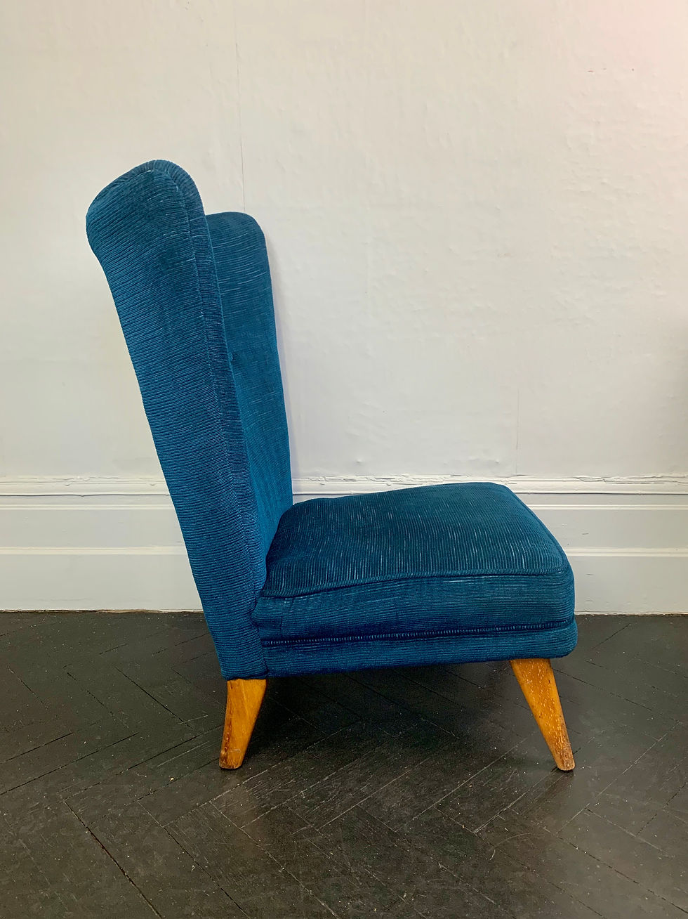 Miniature : Vintage Side Cocktail Chair Blue #975