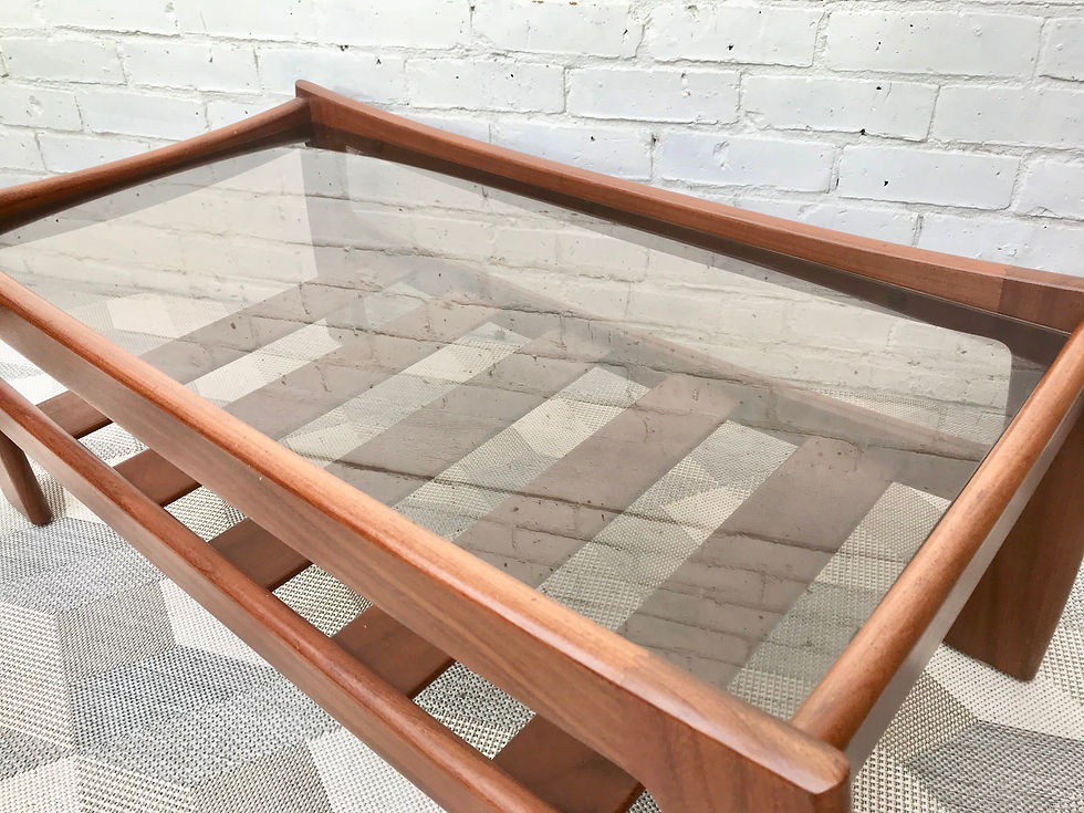 Miniatura: G Plan Glass Coffee Table with Shelf #508